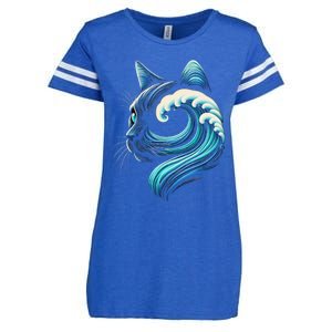 Blue Cats Wave For Kamala Funny Blue Wave Of Cat Ladies Gift Enza Ladies Jersey Football T-Shirt