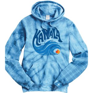 Blue Cat Wave For Kamala Harris Trump Tie Dye Hoodie