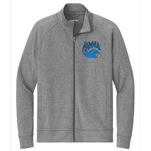 Blue Cat Wave For Kamala Harris Trump Stretch Full-Zip Cadet Jacket