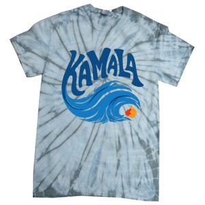 Blue Cat Wave For Kamala Harris Trump Tie-Dye T-Shirt