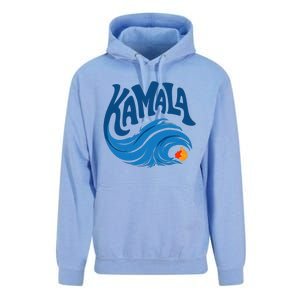 Blue Cat Wave For Kamala Harris Trump Unisex Surf Hoodie