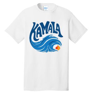 Blue Cat Wave For Kamala Harris Trump Tall T-Shirt