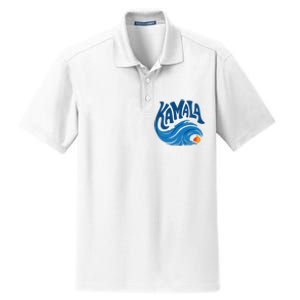 Blue Cat Wave For Kamala Harris Trump Dry Zone Grid Polo