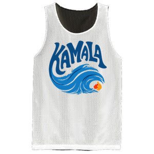 Blue Cat Wave For Kamala Harris Trump Mesh Reversible Basketball Jersey Tank