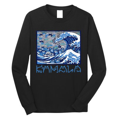 Blue Cats Wave Childless Cat Lady For Kama 2024 Long Sleeve Shirt