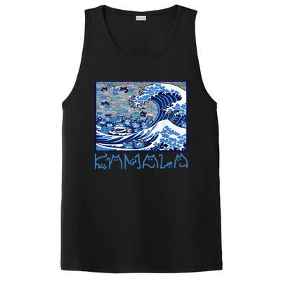 Blue Cats Wave Childless Cat Lady For Kama 2024 PosiCharge Competitor Tank