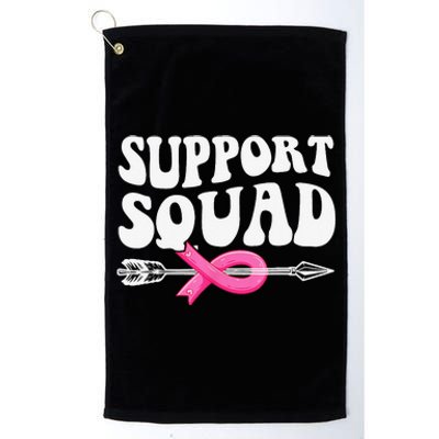 Breast Cancer Warrior Support Squad Breast Cancer Awareness Platinum Collection Golf Towel