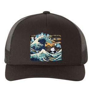 Blue Cats Wave For Kamala Funny Cat Lady President Yupoong Adult 5-Panel Trucker Hat