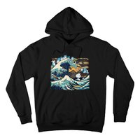 Blue Cats Wave For Kamala Funny Cat Lady President Hoodie