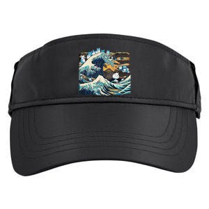 Blue Cats Wave For Kamala Funny Cat Lady President Adult Drive Performance Visor