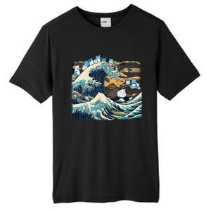 Blue Cats Wave For Kamala Funny Cat Lady President Tall Fusion ChromaSoft Performance T-Shirt