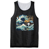 Blue Cats Wave For Kamala Funny Cat Lady President Mesh Reversible Basketball Jersey Tank