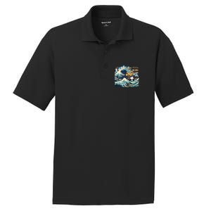 Blue Cats Wave For Kamala Funny Cat Lady President PosiCharge RacerMesh Polo