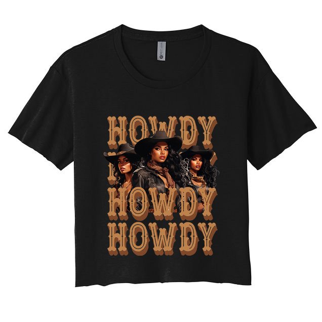 Black Cowgirls Western Rodeo Melanin Black History Crop Top