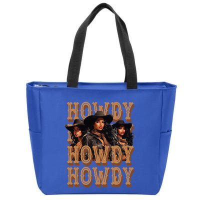 Black Cowgirls Western Rodeo Melanin Black History Zip Tote Bag