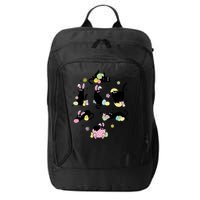 Black Cat With Bunny Eggs Happy Easter Day Matching City Backpack