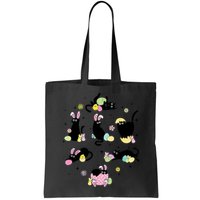 Black Cat With Bunny Eggs Happy Easter Day Matching Bag