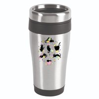 Black Cat With Bunny Eggs Happy Easter Day Matching 16oz Travel Tumbler