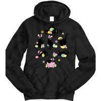 Black Cat With Bunny Eggs Happy Easter Day Matching Tie Dye Hoodie