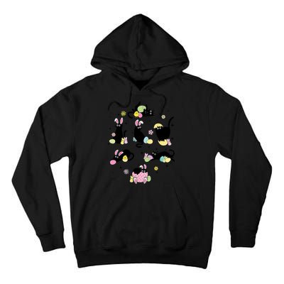Black Cat With Bunny Eggs Happy Easter Day Matching Tall Hoodie