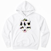 Black Cat With Bunny Eggs Happy Easter Day Matching Hoodie