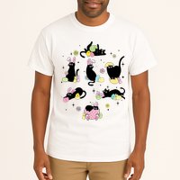 Black Cat With Bunny Eggs Happy Easter Day Matching Tall T-Shirt