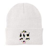 Black Cat With Bunny Eggs Happy Easter Day Matching Beanie