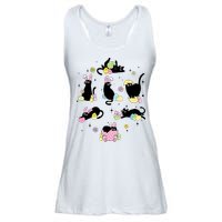 Black Cat With Bunny Eggs Happy Easter Day Matching Ladies Essential Flowy Tank