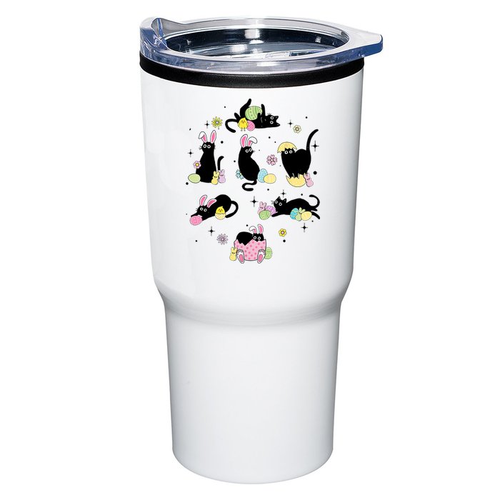 Black Cat With Bunny Eggs Happy Easter Day Matching Tumbler