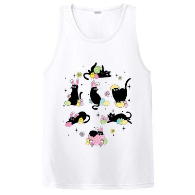 Black Cat With Bunny Eggs Happy Easter Day Matching PosiCharge Competitor Tank