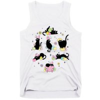 Black Cat With Bunny Eggs Happy Easter Day Matching Tank Top