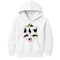 Black Cat With Bunny Eggs Happy Easter Day Matching Kids Hoodie