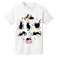 Black Cat With Bunny Eggs Happy Easter Day Matching Kids T-Shirt
