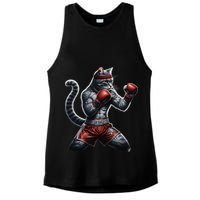 Boxing Cat When Your Cat Hits Harder Than You Do Ladies PosiCharge Tri-Blend Wicking Tank