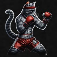 Boxing Cat When Your Cat Hits Harder Than You Do Ladies PosiCharge Tri-Blend Wicking Tank