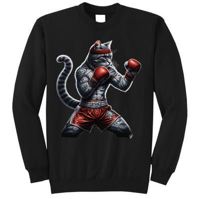 Boxing Cat When Your Cat Hits Harder Than You Do Sweatshirt