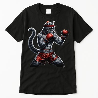 Boxing Cat When Your Cat Hits Harder Than You Do Tall T-Shirt