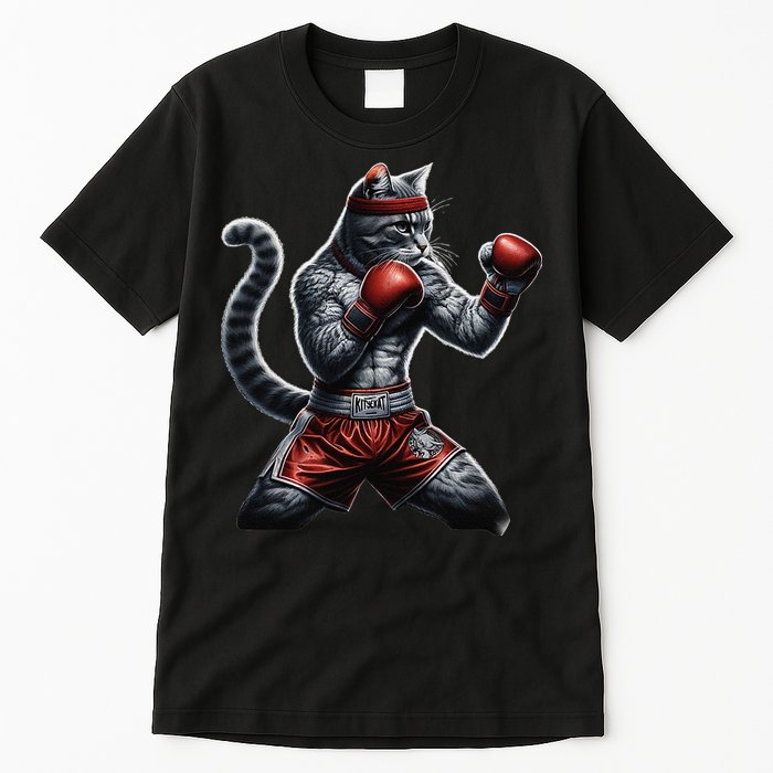 Boxing Cat When Your Cat Hits Harder Than You Do Tall T-Shirt