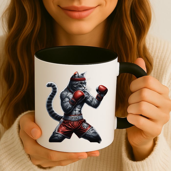 Boxing Cat When Your Cat Hits Harder Than You Do Mug