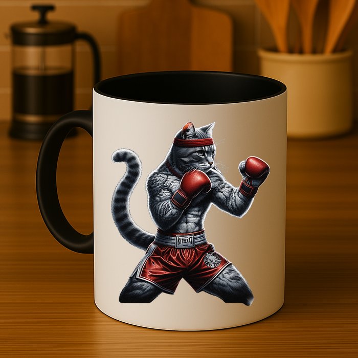 Boxing Cat When Your Cat Hits Harder Than You Do Mug