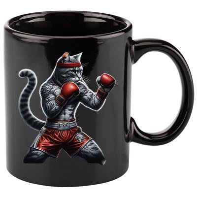 Boxing Cat When Your Cat Hits Harder Than You Do 11oz C Handle Ceramic Mug