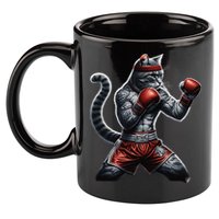 Boxing Cat When Your Cat Hits Harder Than You Do 11oz C Handle Ceramic Mug