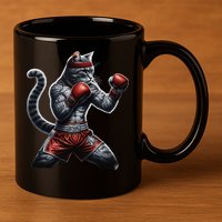Boxing Cat When Your Cat Hits Harder Than You Do 11oz C Handle Ceramic Mug