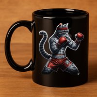 Boxing Cat When Your Cat Hits Harder Than You Do 11oz C Handle Ceramic Mug