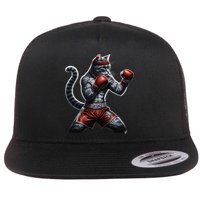 Boxing Cat When Your Cat Hits Harder Than You Do Flat Bill Trucker Hat