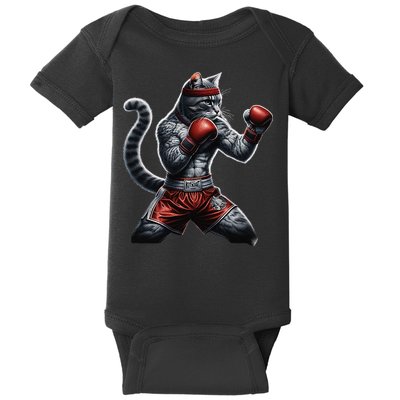Boxing Cat When Your Cat Hits Harder Than You Do Baby Bodysuit