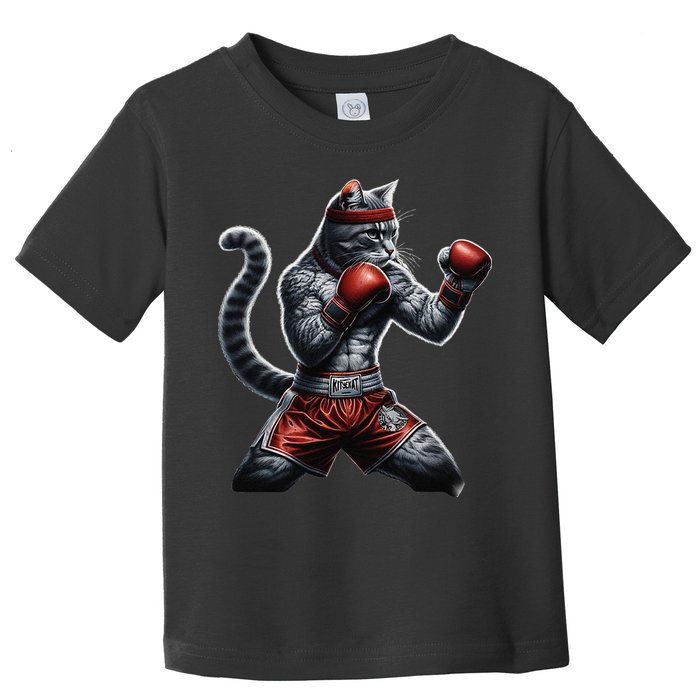 Boxing Cat When Your Cat Hits Harder Than You Do Toddler T-Shirt