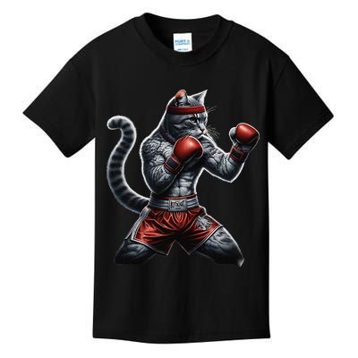 Boxing Cat When Your Cat Hits Harder Than You Do Kids T-Shirt