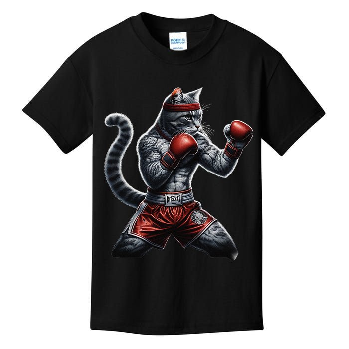 Boxing Cat When Your Cat Hits Harder Than You Do Kids T-Shirt