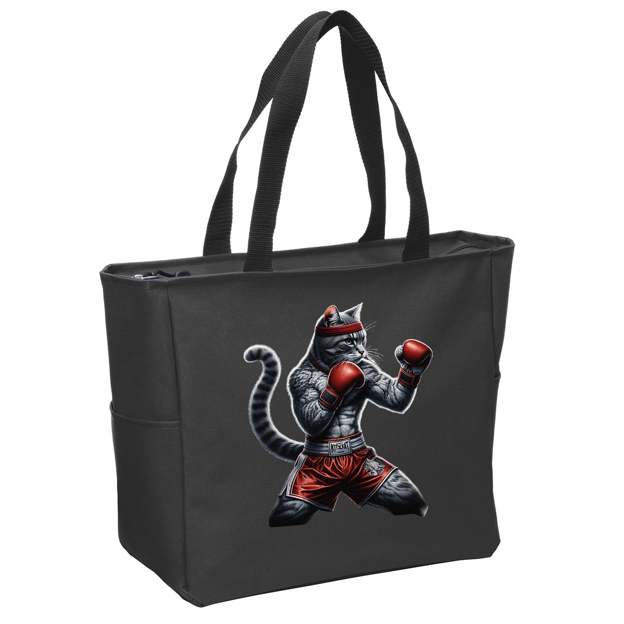 Boxing Cat When Your Cat Hits Harder Than You Do Zip Tote Bag